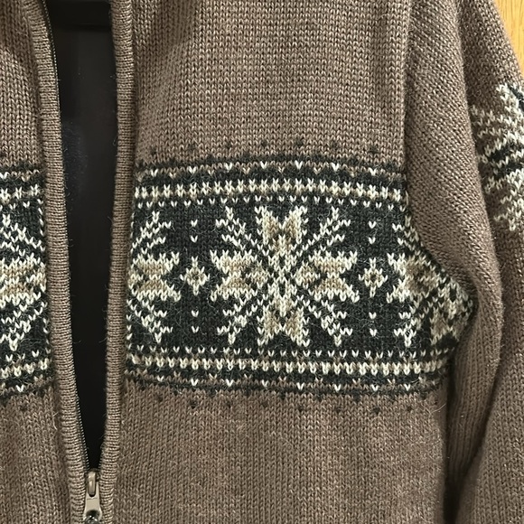 Icewear 100% Wool Zip Up Ski Sweater Olive Green Women size M - Picture 4 of 16